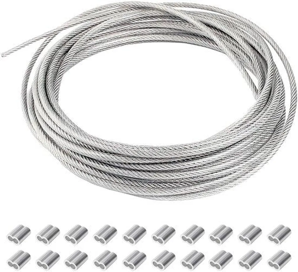 Câble en acier inoxydable étanche 60m 1mm pour suspension et jardinage