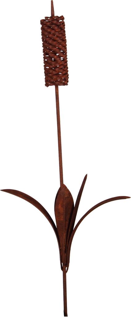 UNUS Gartenstecker Schilfgras 102 cm Roststecker aus Rostoptik 3D Optik