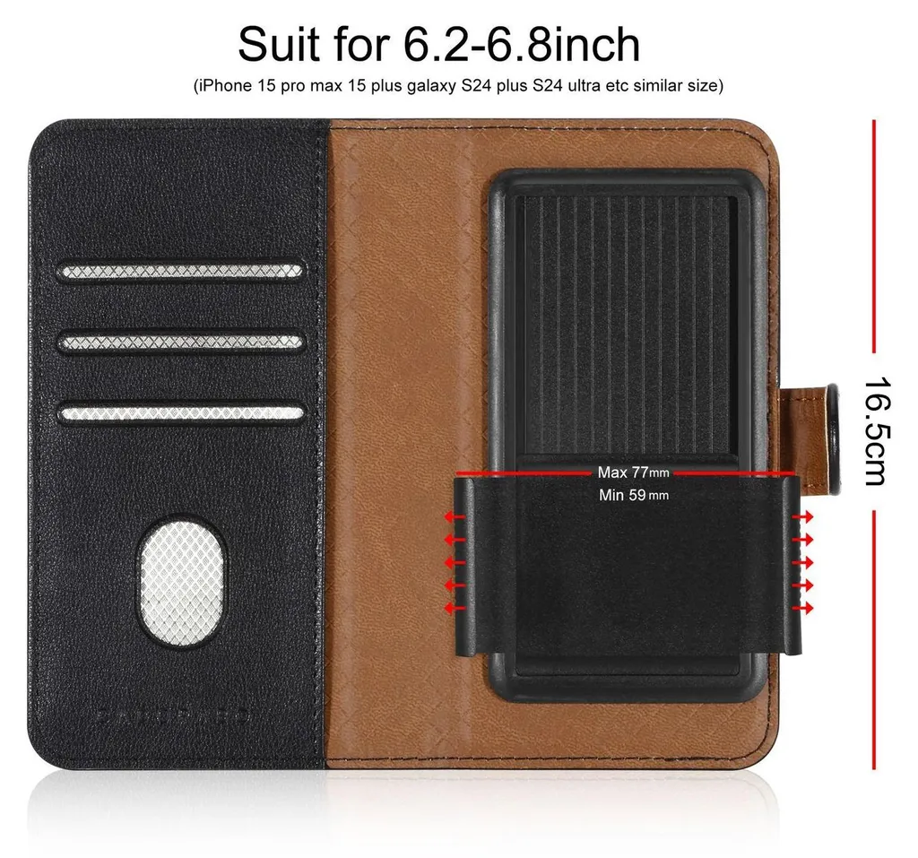 Cadorabo cover per Xiaomi RedMi NOTE 8 custodia per telefono cellulare in NERO con slot per schede, 360 gradi di copertura protettiva per flip- Flip Case Book Cover Custodia per telefono cellulare in Finto cuoio - 2