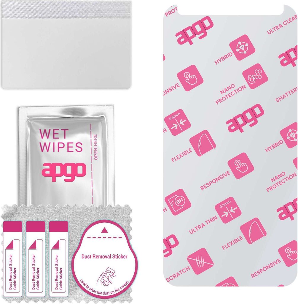 apgo Ultra-klar Hybrid Schutzglas kompatibel mit Huawei Y5p, Flexible Nano Glass, toller Ersatz für Hartglas, kratzfester Displayschutzglas, Displ...