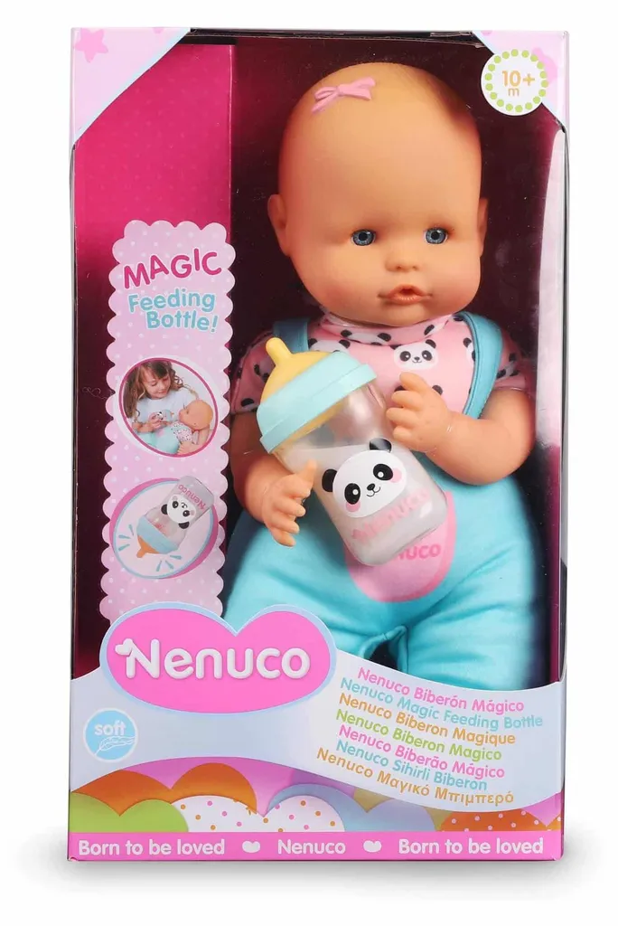 Nenuco Poupée Bébé avec Biberon Magique Famosa - Jouet Interactif sans Pile