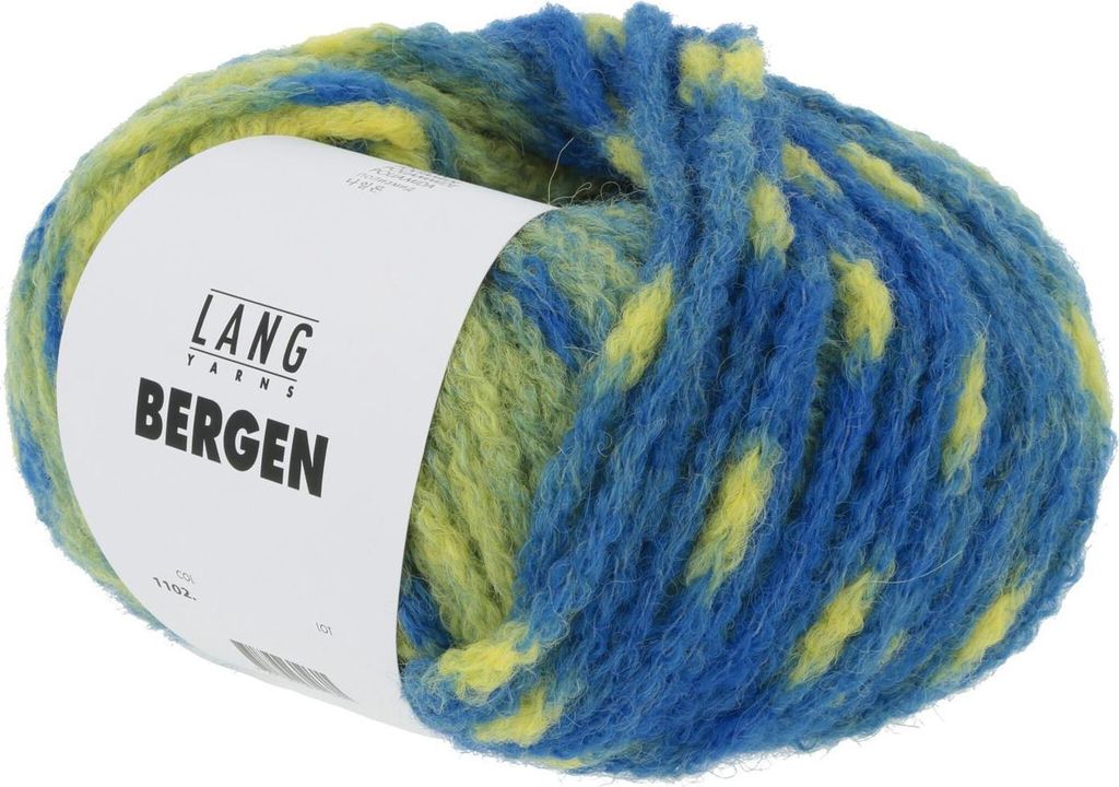 Lang Yarns - Bergen 0001 blau gelb Produktbild 