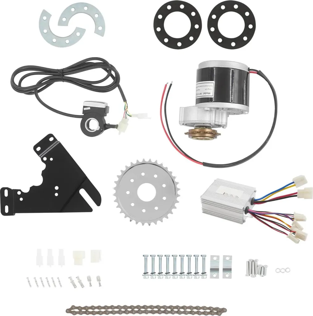 Kit de conversion vélo électrique 24V 350W IP54 complet - Noir universel