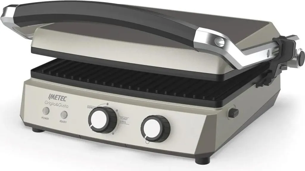 Grille-viande Électrique Imetec avec Plaque de Cuisson de 28x22 cm