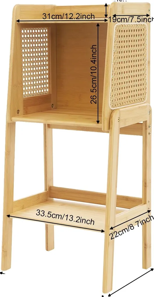 Meuble bibliothèque pour bureau et salon - 4 niveaux design 78cm