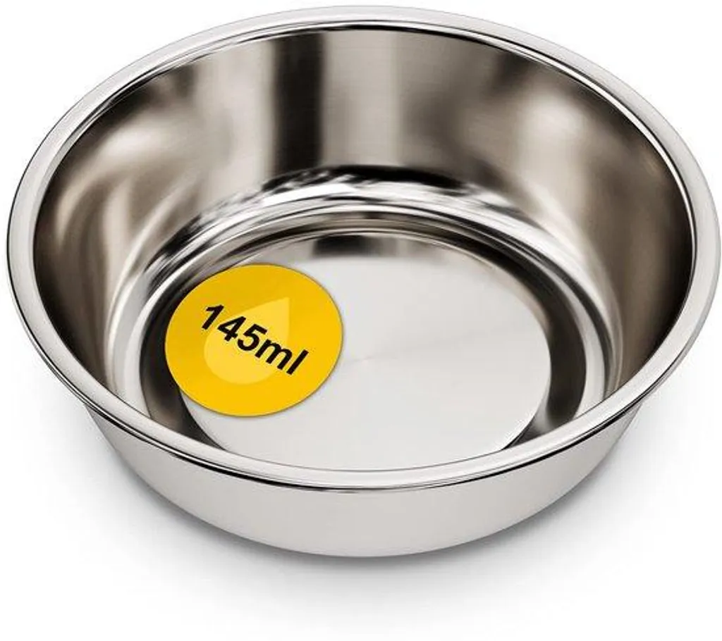 Petit bol HUSKL 145 ml en inox pour repas et eau des animaux de compagnie