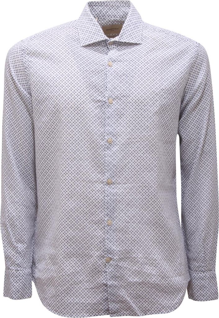 7043Au Camicia Uomo Brookfsfield Man Linen/Baumwolle Shirt Slim