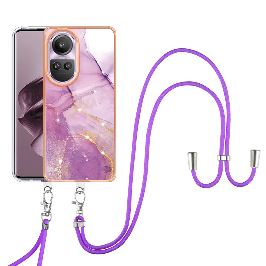 ISOI Cover con Cordino per OPPO A17, Custodia Trasparente con Collana