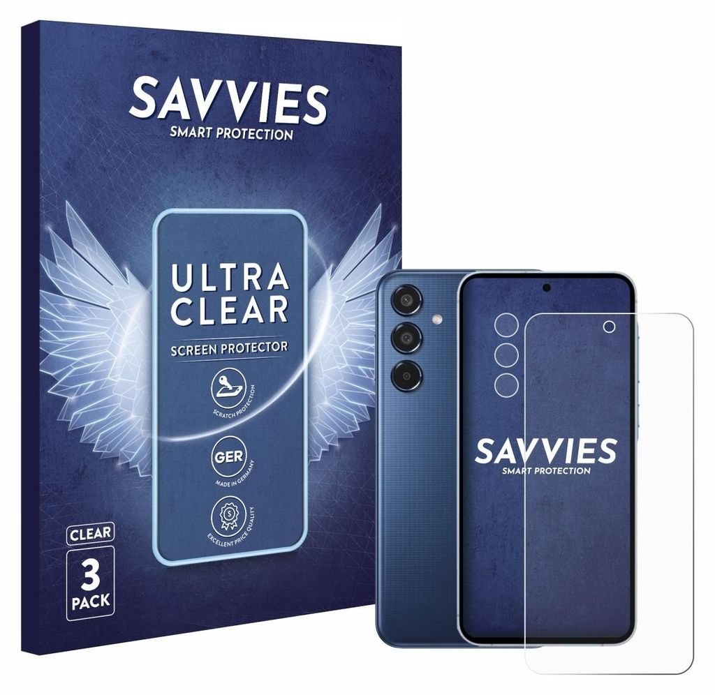 6x Für Samsung Galaxy M35 (Display+Kamera) Schutzfolie Savvies Displayschutz Display Schutz Folie Klar Transparent