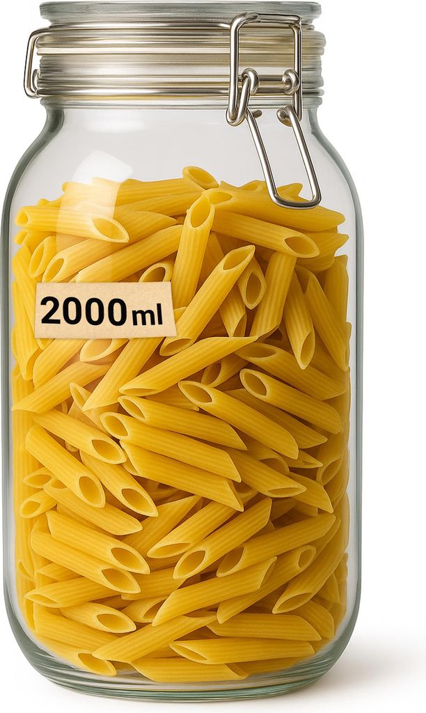 Vorratsglas 2000 ml mit Clipverschluss – Luftdichter Produktbild 