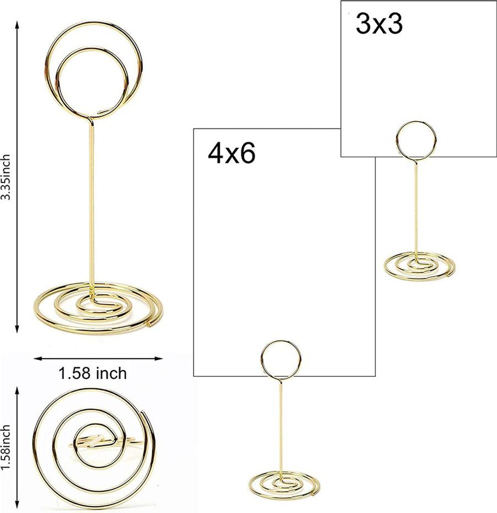 10Pcs Metall Tisch Nummer Stand Tabelle Kartenhalter Foto Display Ständer für Hochzeit Party Bankett Dekoration