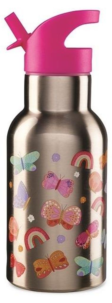 Crocodile Creek Edelstahlflasche/Schmetterlingsgarten