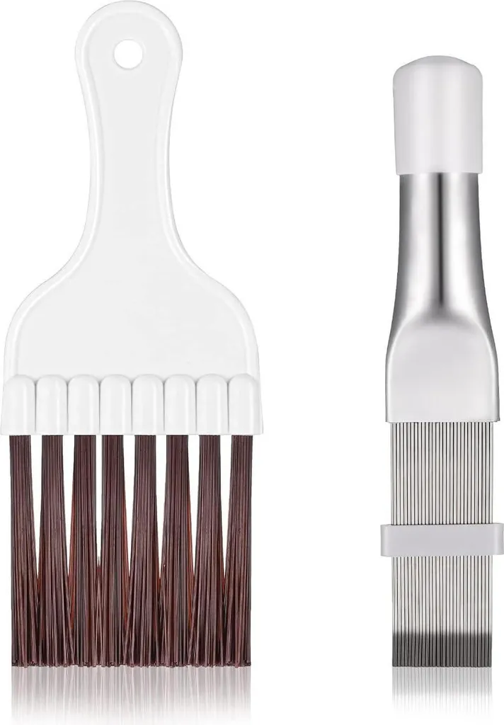 Set 2 Spazzole Alette Condizionatore Metallo - Pulizia Professionale AC