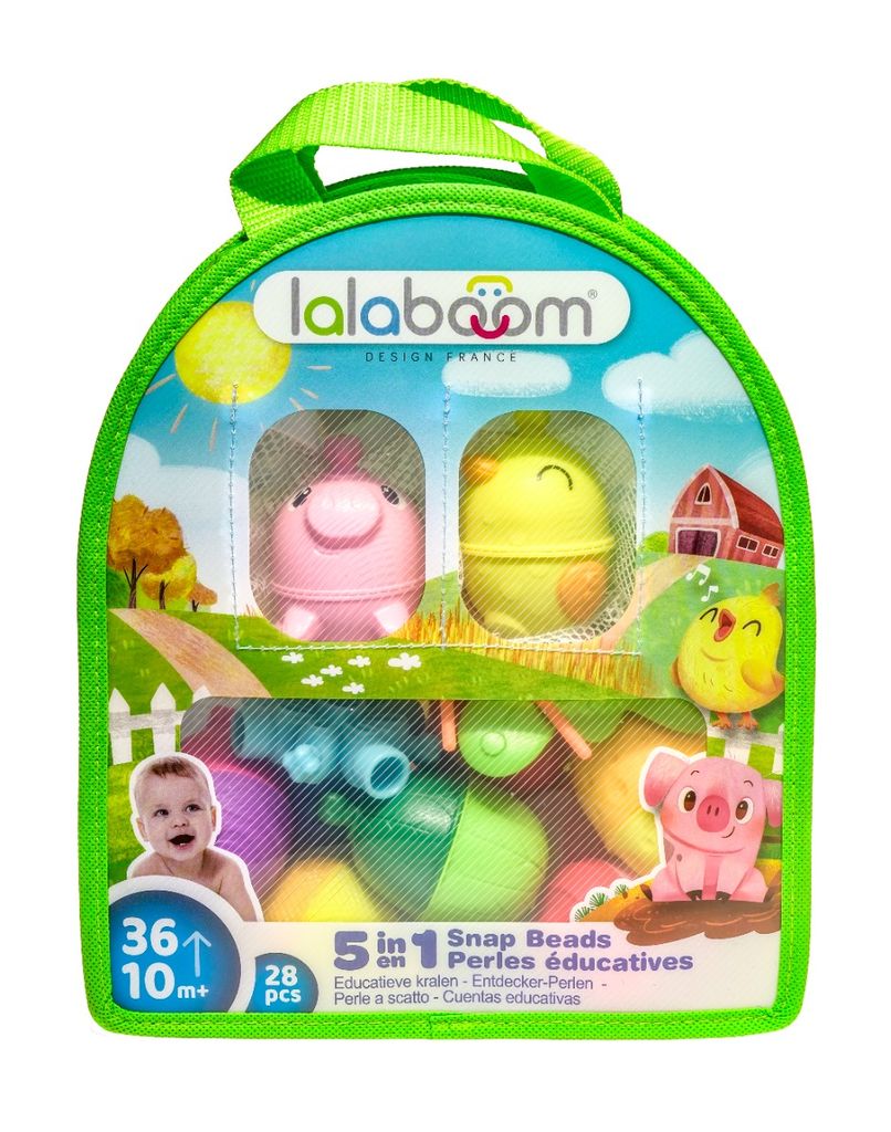 Lalaboom – Bauernhof-Perlen, 28-teilig