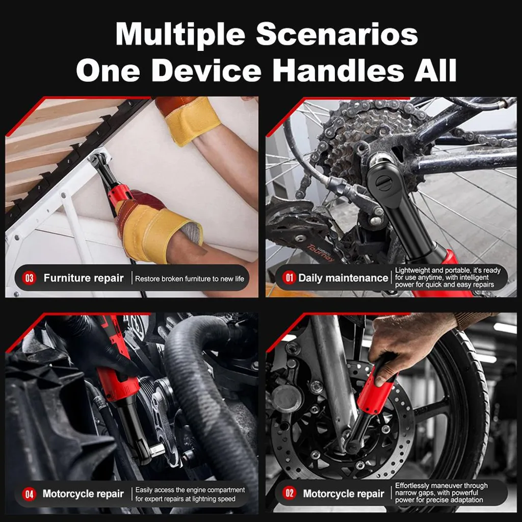 Clé à cliquet électrique sans fil 3/8 pouce pour mécanique auto Pro