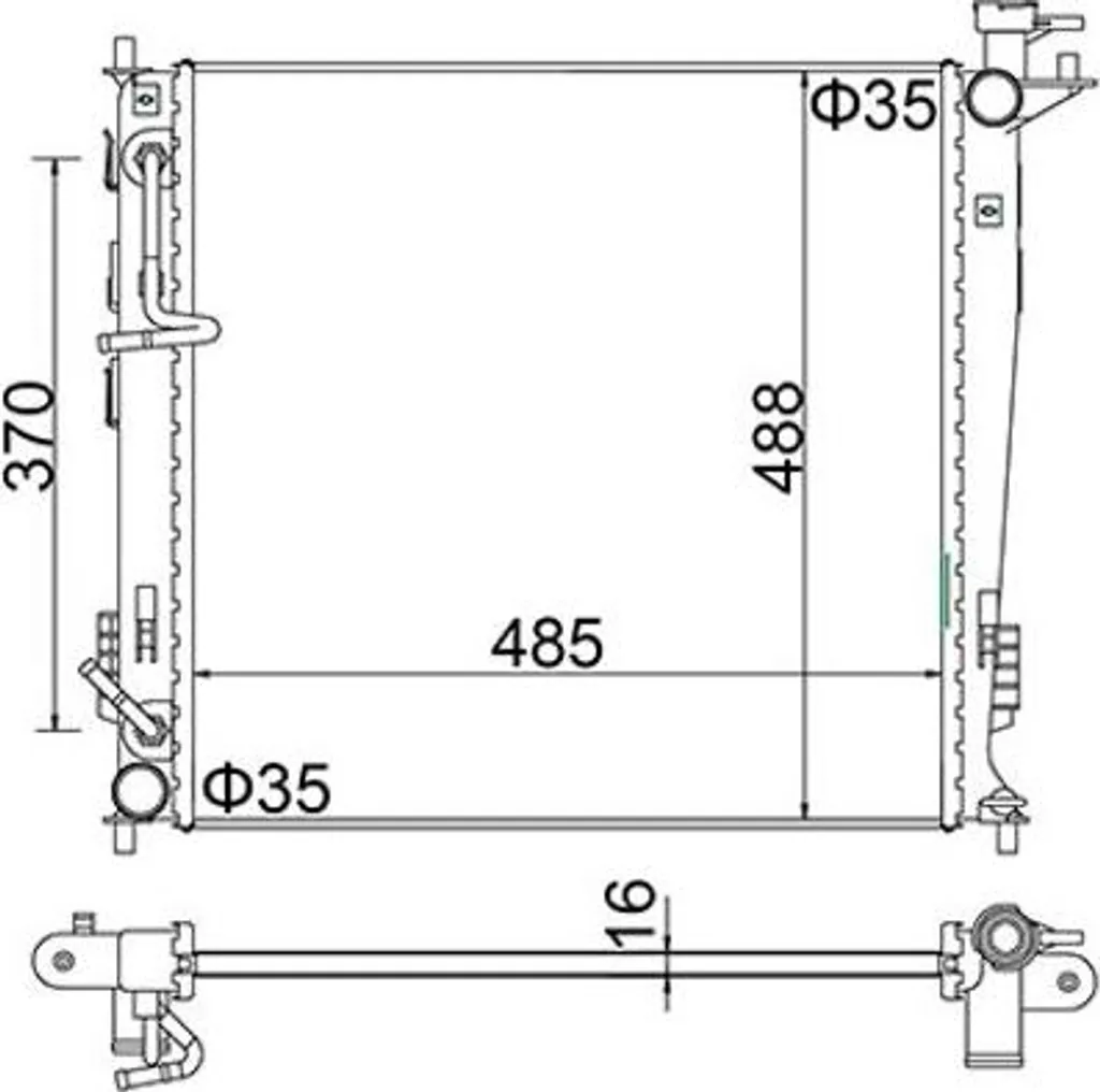 Radiateur de Rechange Moteur pour Hyundai iX35 et Kia Sportage HART