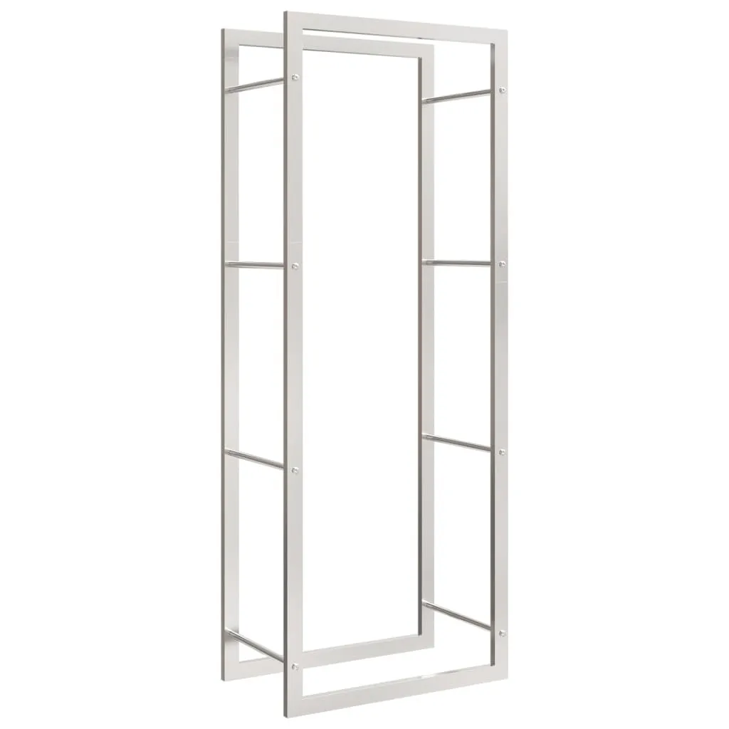 Portalegna per Interni Acciaio Inox 50x28x132 cm - Ordine in Casa