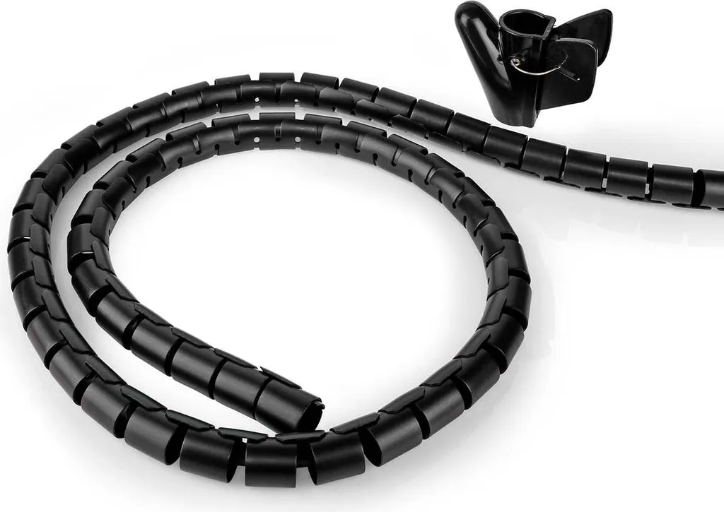Organizzatore Cavi a Spirale 32mm | Guaina Copricavi Nera in PE