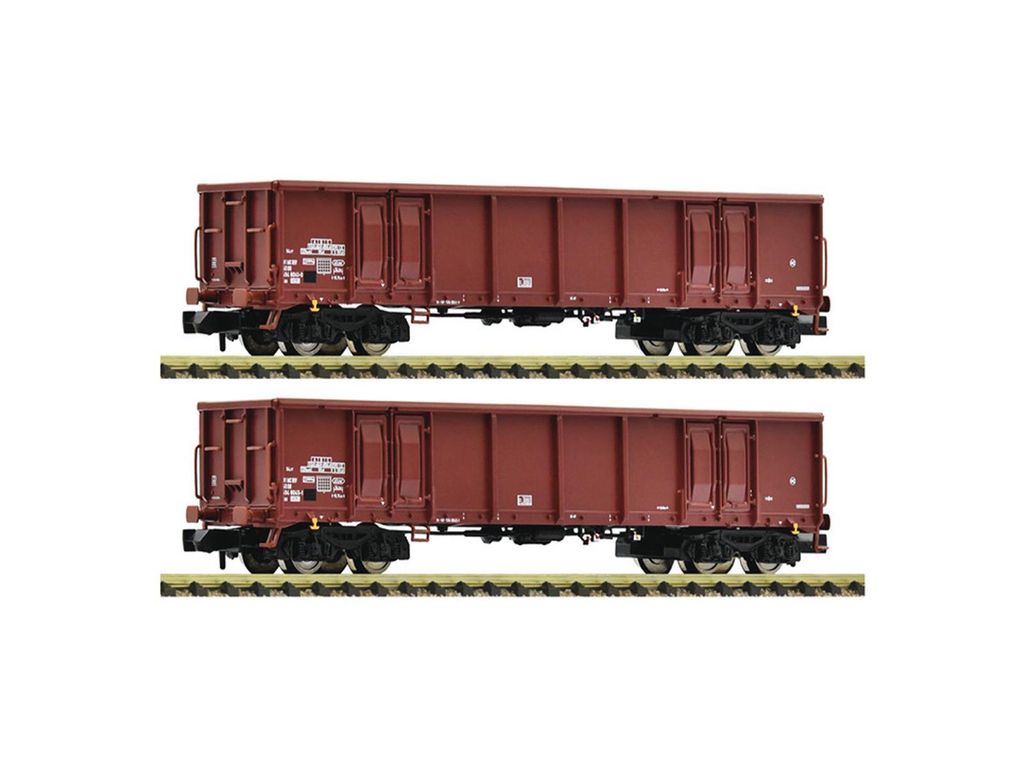 FLEISCHMANN Set mit 2 offenen Güterwagen, Gattung Eas 5948 DR Ep.IV 830253 Spur N