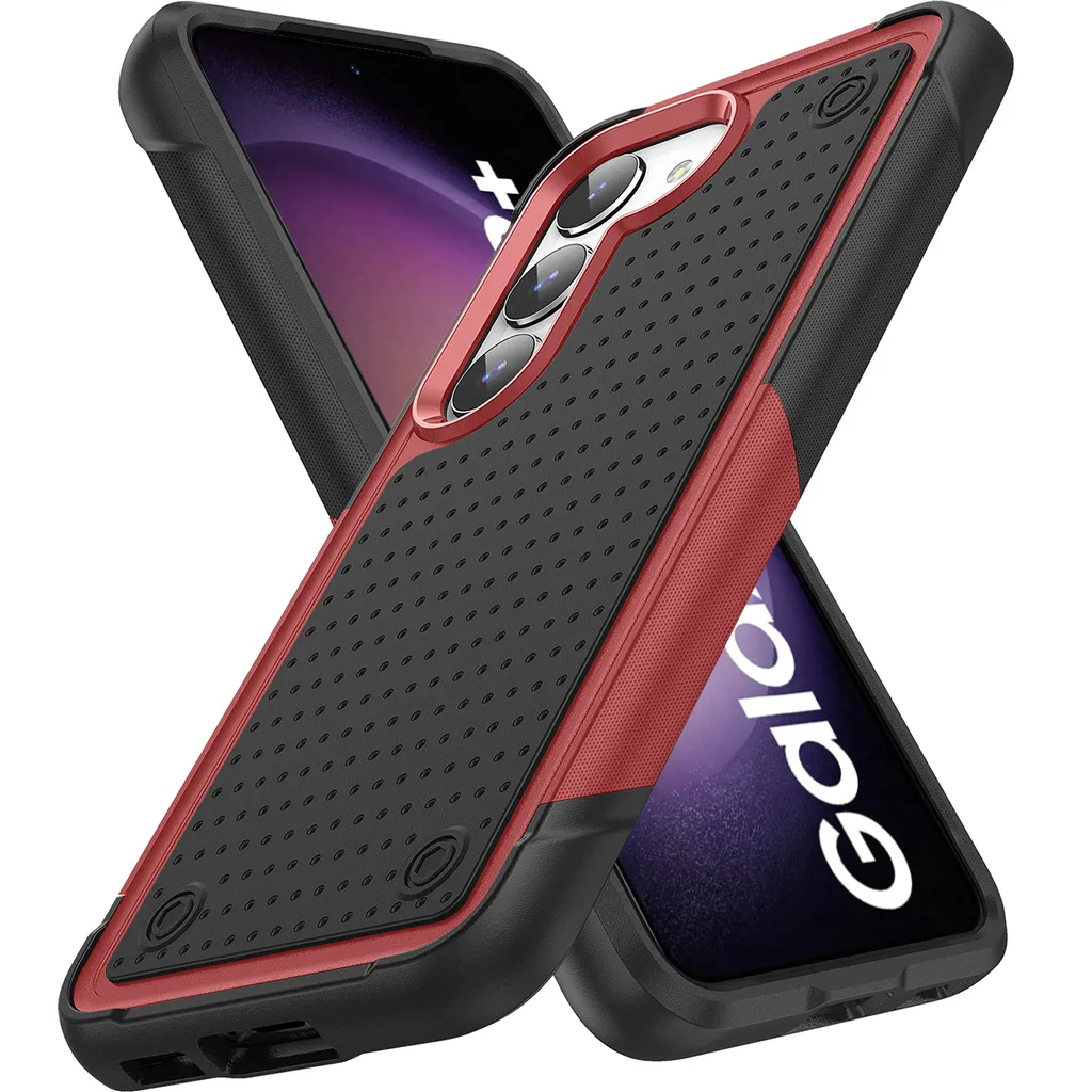 Custodia Samsung Galaxy S23+ Antiurto 2in1 Rosso Nero Design