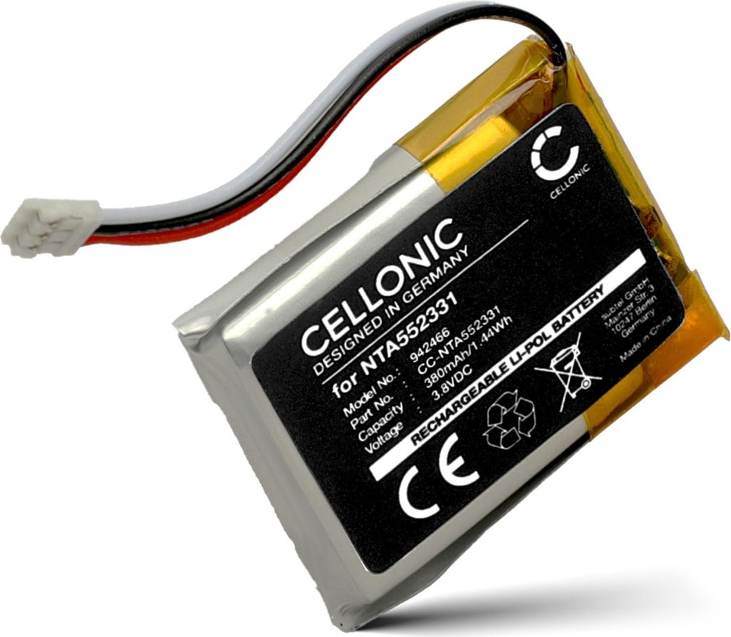 CELLONIC 1x Akku für Headset Kompatibel mit Rode Wireless GO II, 0442-0053-01 - (380mAh, 3.8V)