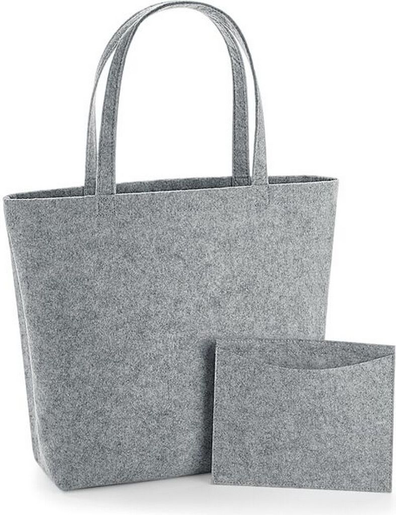 Bagbase - Einkaufstasche, Filz BC5209 (Einheitsgröße) (Grau meliert)