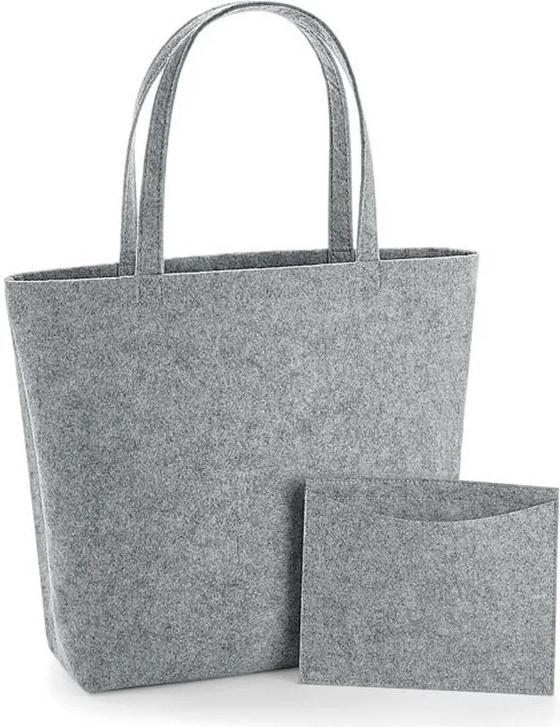 Bagbase BC5209 Borsa in Feltro Grigio Screziato | Shopper 22L Resistente