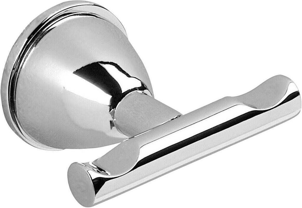 Doppelter Wandhaken aus Messing verchromt | Gemma