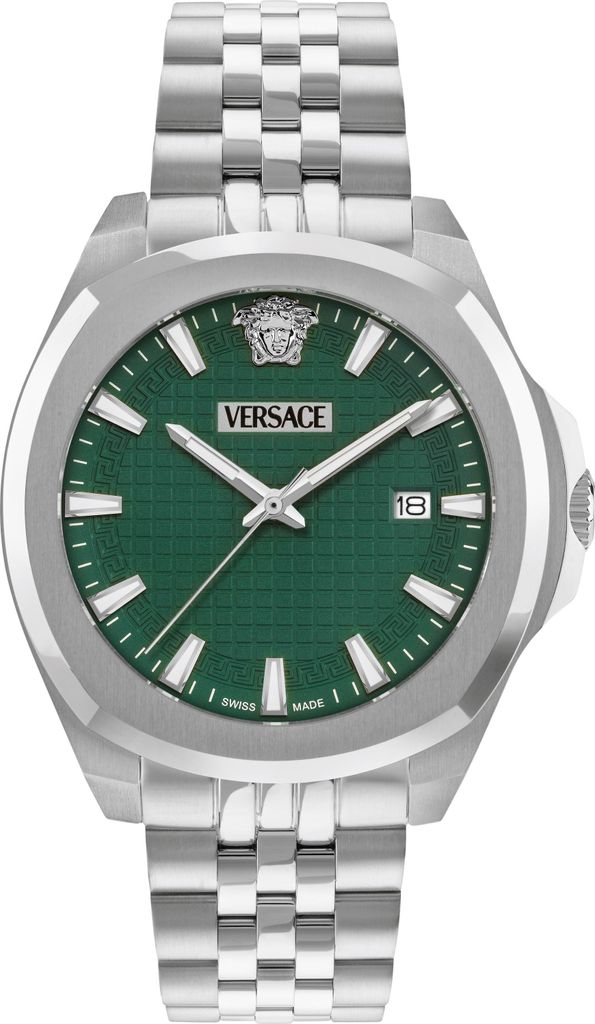 Versace VEKKA0425 Luxury grün silber Edelstahl Herren Uhr NEU