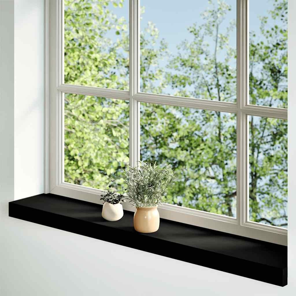 vidaXL Fensterbänke 2 Stk. Dunkelbraun 70x15x2 cm Massivholz Eiche