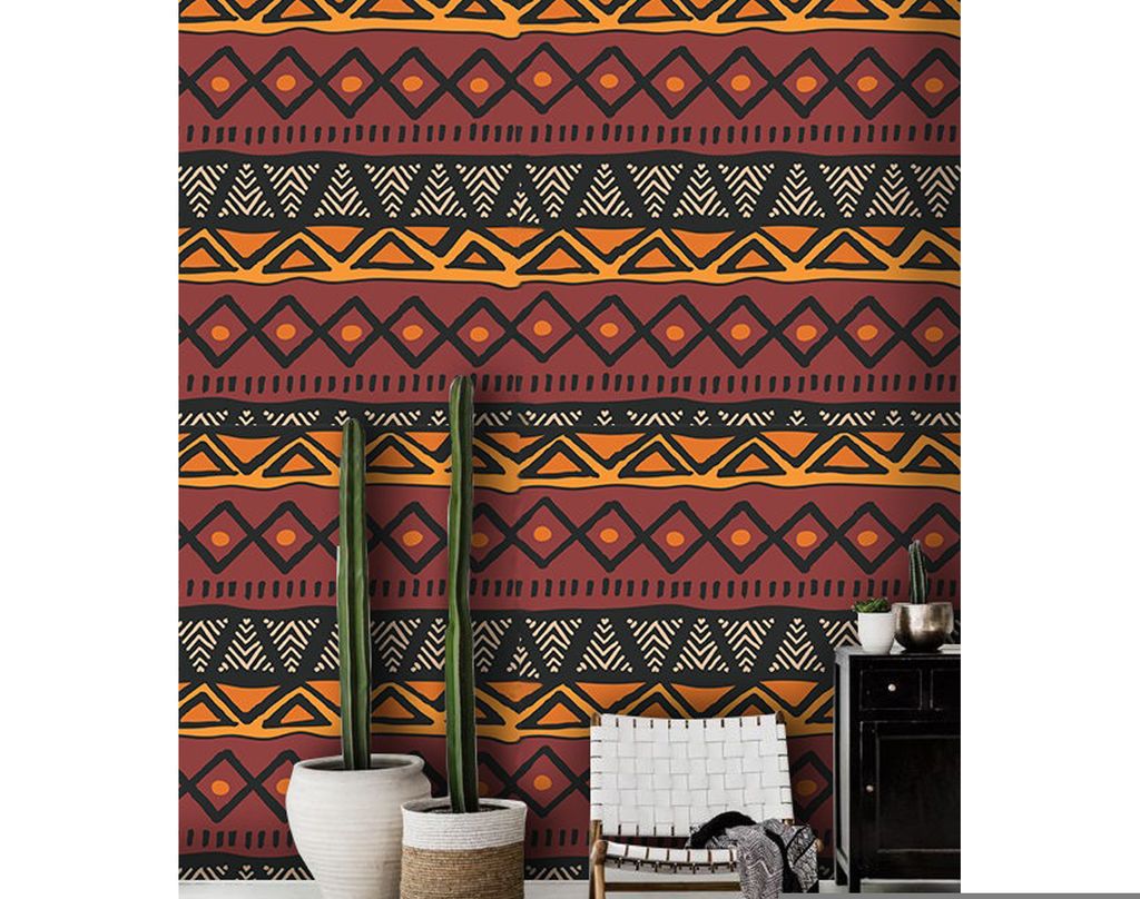 Coloray Fototapete 208x146 cm Latextapete Magicstick - Ethnisches afrikanisches Design groß