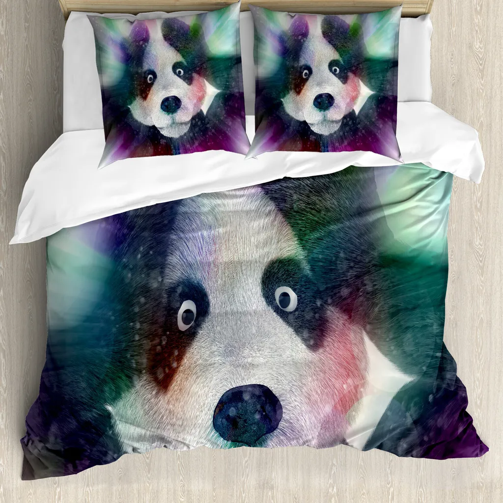 Copripiumino Panda Design Psichedelico Grigio ABAKUHAUS 200 cm