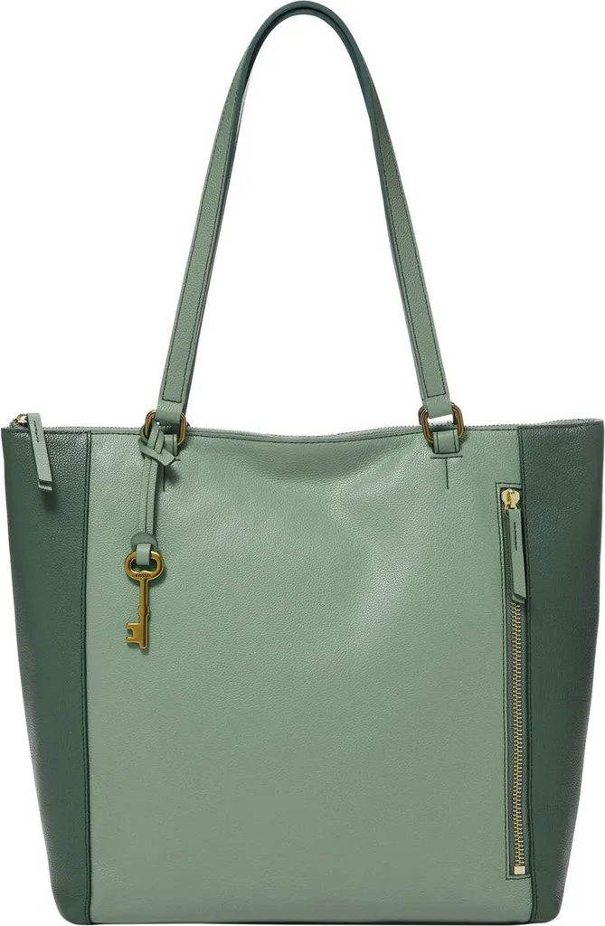 Sac de cours ou bureau Fossil Tara Shopper, sac épaule turquoise chic