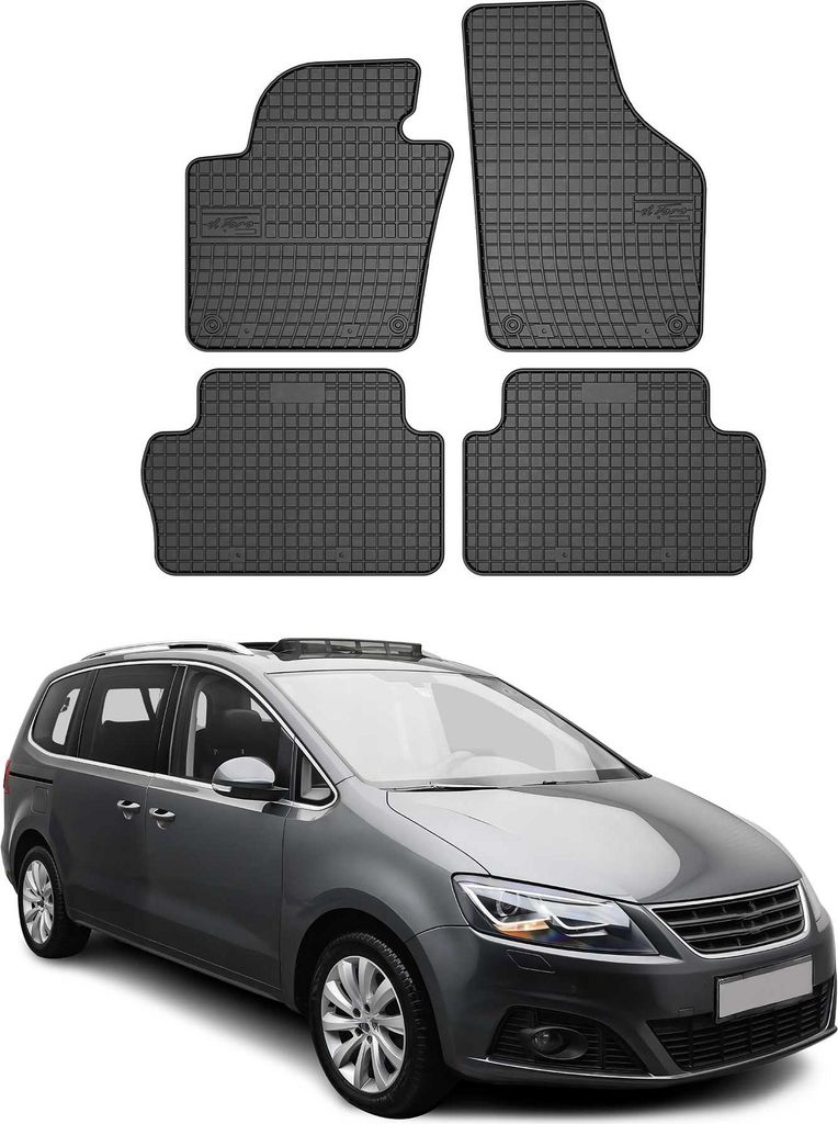 2010-2025 Seat Alhambra Fußmatten TPE Schwarz 4 tlg Produktbild 