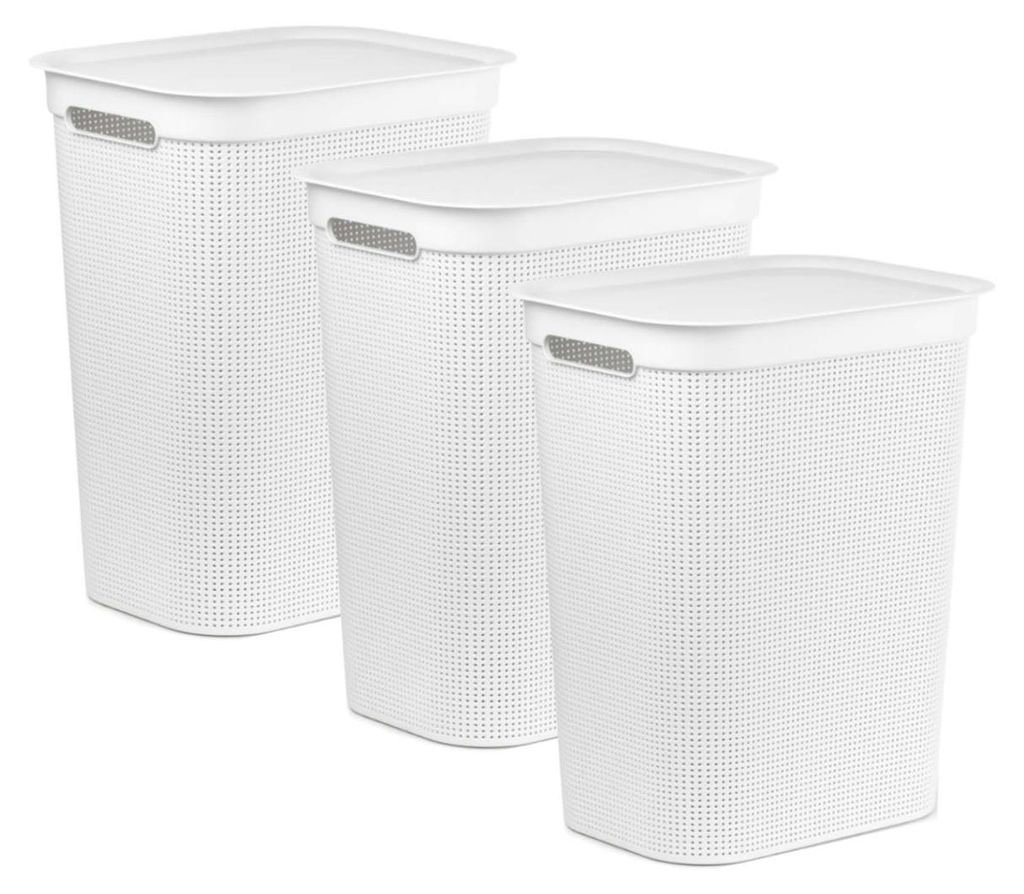 Rotho 3er-Set Wäschesammler 50 L Brisen - Wäschekorb 43,1 x Produktbild 