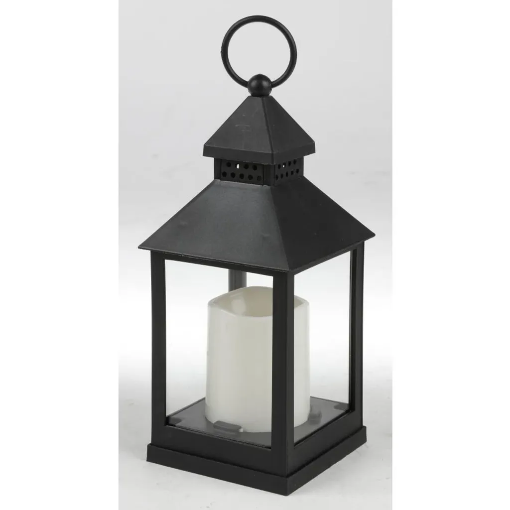 Solution Éclairage Déco : Lot 12 Lanternes Métal Noir Anti-Courant Air