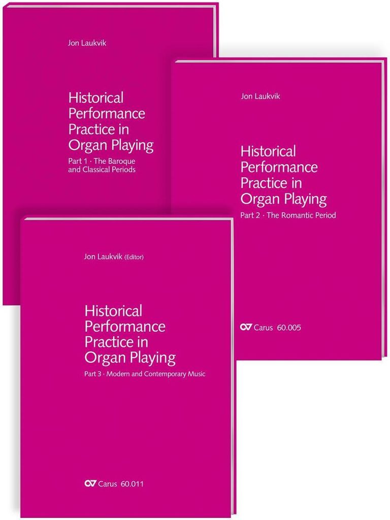 Historical Performance Practice in Organ Playing. Vol. 1-3 + sheet music volume