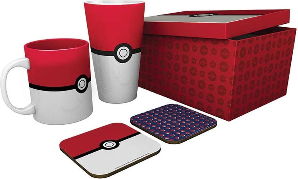 POKEMON - Pck Glass XXL + Mug + 2 Coasters "Pokéball"
