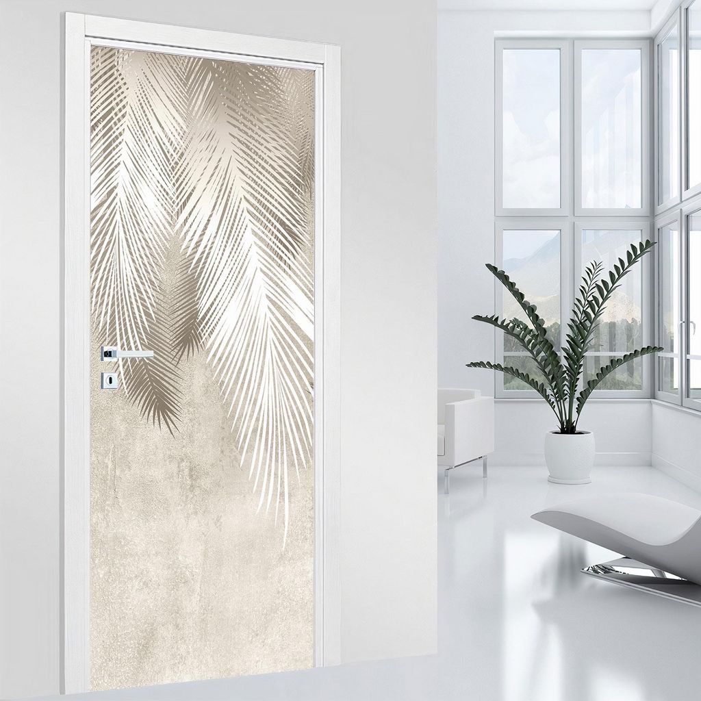 Türaufkleber – Lumaléa – Bl?tter – MAT-Kleber – Breite 83 x H?he 205 cm