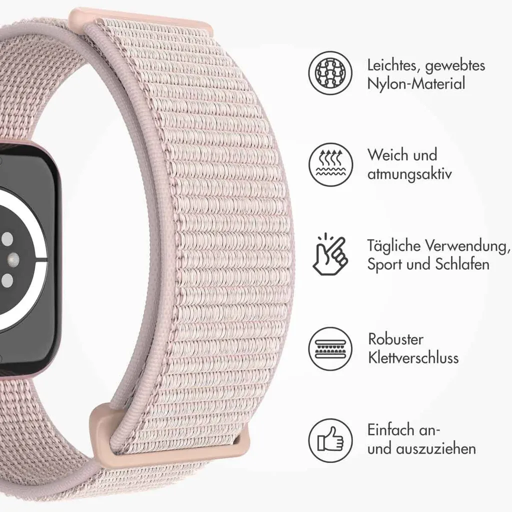 Watch SE - 40 mm, Watch SE 2023 - 40 mm, Watch SE 2022 - 40 mm, Watch 9 - 41 mm, Watch 8 - 41 mm, Watch 7 - 41 mm, Watch 6 - 40 mm, Watch 5 - 40 mm, Watch 4 - 40 mm, Watch 41 mm, Watch 40 mm, Watch 3 - 38 mm, Watch 38 mm, Watch 2 - 38 mm, Watch 1 - 38 mm, Watch 10 - 42 mm Cinturino: imoshion Nylonband 2.0 - 2