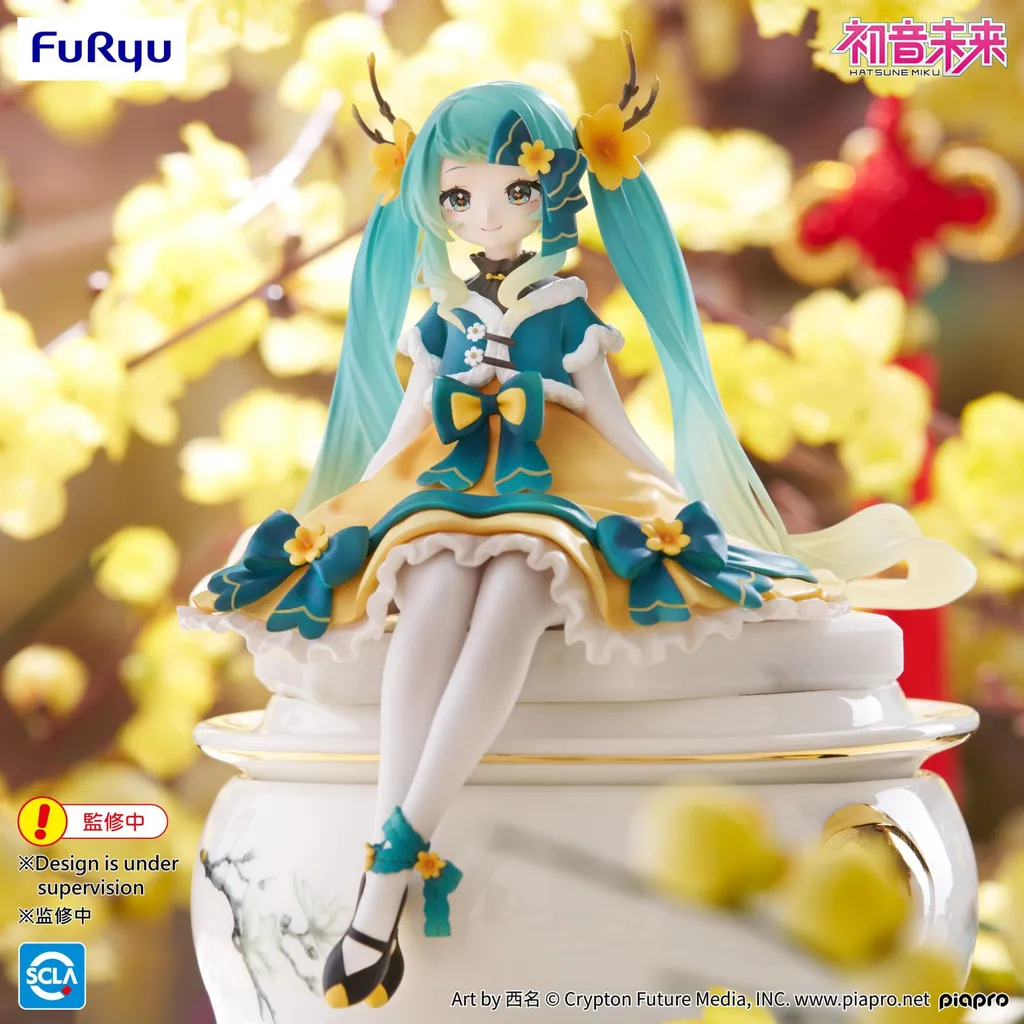 Statuette décorative Hatsune Miku 14 cm pour bureau et manga