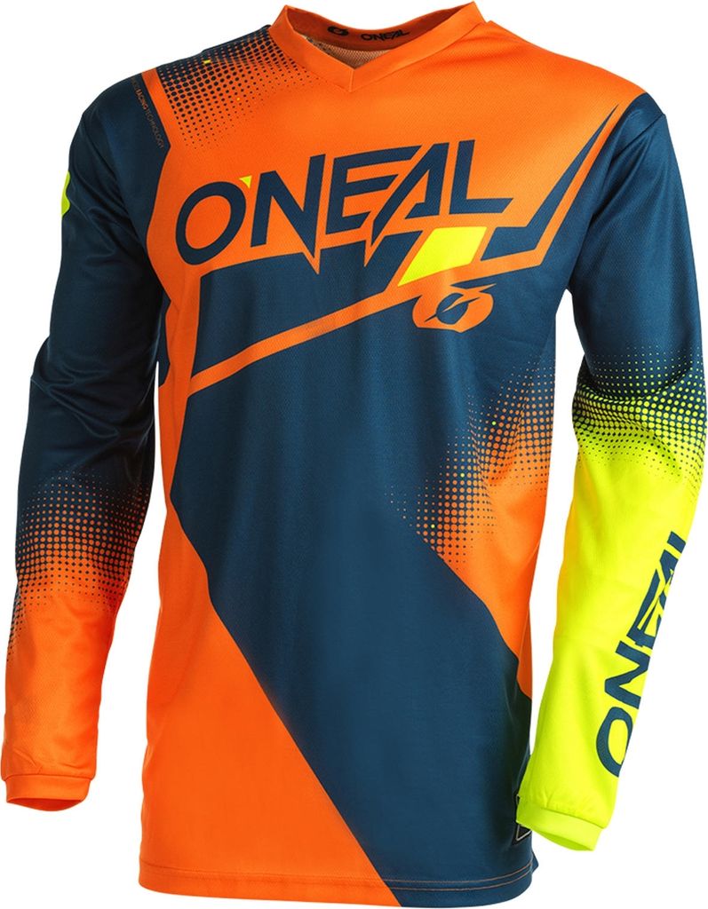 Oneal Element Racewear V.22 Motocross Jersey (Blue/Orange,L)