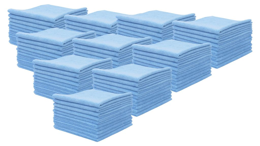 10x 10er Set Mikrofasertuch, 40x40 cm, hellblau