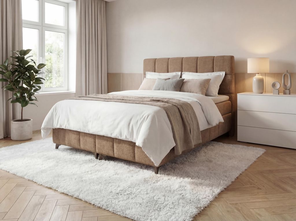 ELVORA DESIGNE Boxspringbett 140x200 cm VERONA Polsterbett Produktbild 