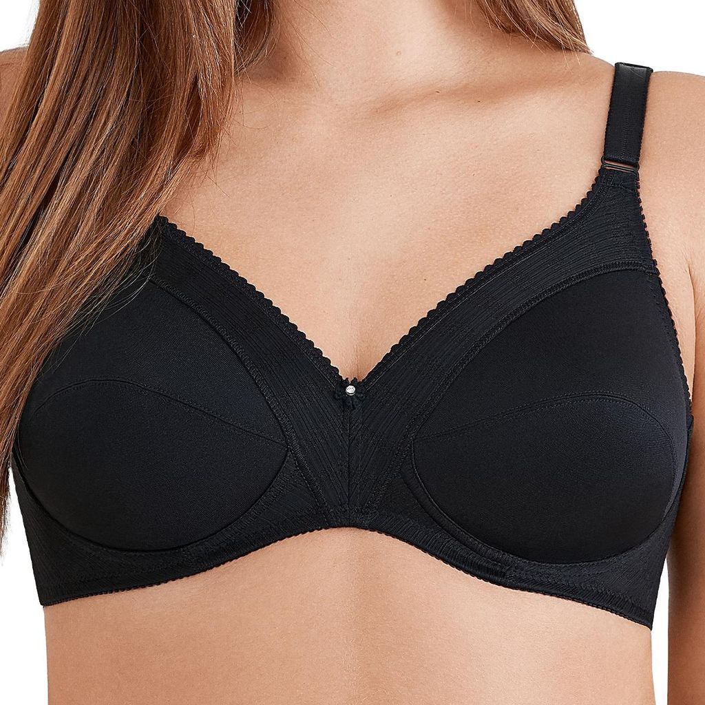 Felina Weftloc BH ohne Bügel Elastisches Material mit hoher Stützkraft, Flache Nähte und breite Träger, Bester Tragekomfort
