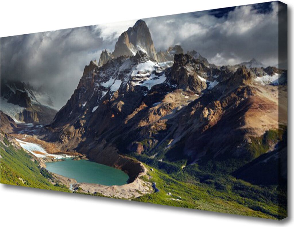 Tulup Leinwand-Bilder 100x50 Wandbild Canvas Kunstdruck Gebirge Bucht Landschaft