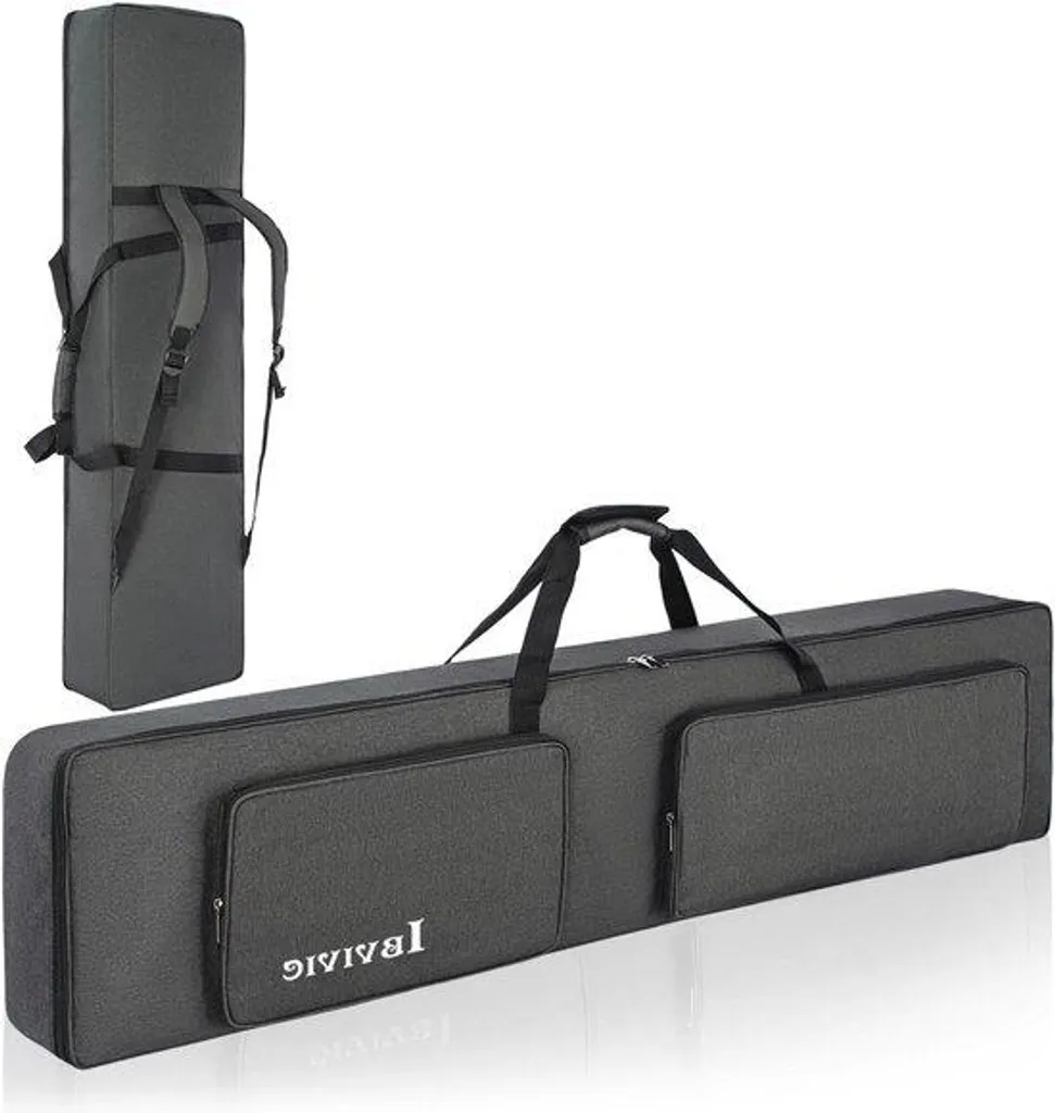Housse clavier 88 touches imperméable grise - Tissu robuste 138x36x17 cm