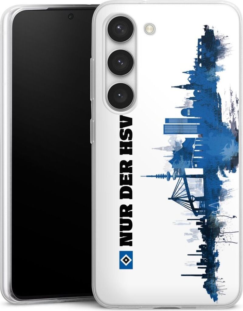 DeinDesign Slim Hülle für Samsung Galaxy S23 Silikon Case Ultra Dünn Handyhülle Bundesliga HSV Offizielles Lizenzprodukt