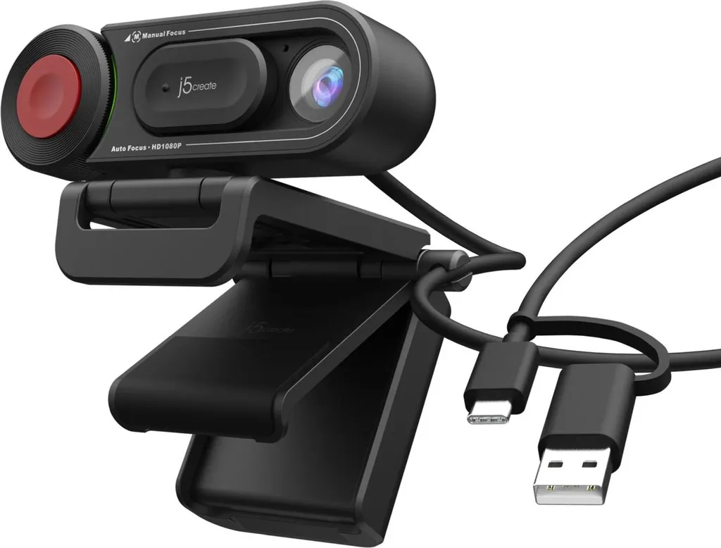 Webcam HD JVU250-N j5create avec switch de focus manuel pour une image nette