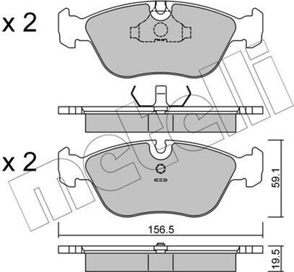 METELLI Bremsbeläge Satz Vorne Bremsklötze für VOLVO V70 I (875, 876) 22-0182-0